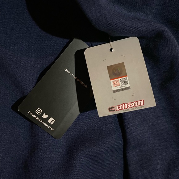 Men's Colosseum Penn State Nittany Lions Fleece Crewneck Sweatshirt Nvy Size XXL - Picture 2 of 4